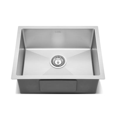 Cefito 54cm x 44cm Stainless Steel Kitchen Sink Under/Top/Flush Mount Silver