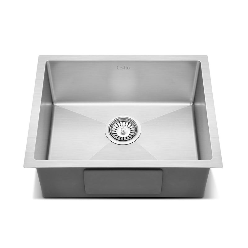 Cefito 54cm x 44cm Stainless Steel Kitchen Sink Under/Top/Flush Mount Silver