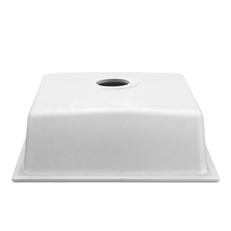 Cefito Stone Kitchen Sink 450X450MM Granite Under/Topmount Basin Bowl Laundry White