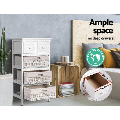 Artiss 2 Chest of Drawers with 3 Baskets - ELIOT