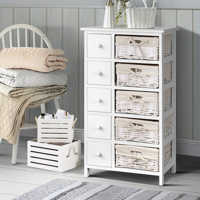 Artiss 5 Chest of Drawers with 5 Baskets - MAY