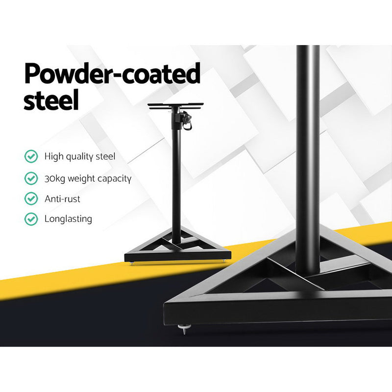 Set of 2 120CM Surround Sound Speaker Stand - Black