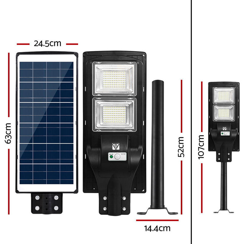Leier 160 LED Solar Street Light 120W Flood Motion Sensor Remote Outdoor Wall Lamp x2