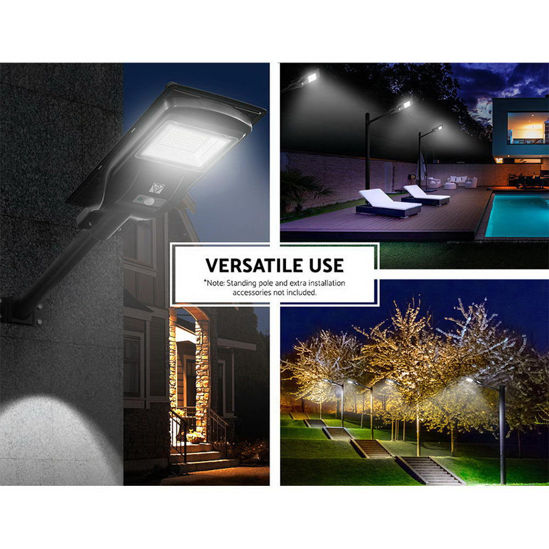 Leier 80 LED Solar Street Light 90W Flood Motion Sensor Remote Outdoor Wall Lamp