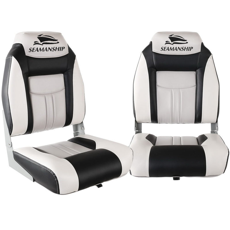 swivel boat seats grey and black 