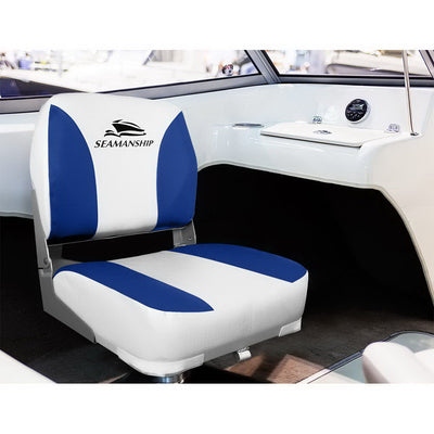 swivel boat seats white and blue 