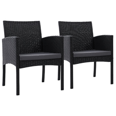 outdoor wicker black chairs patio 