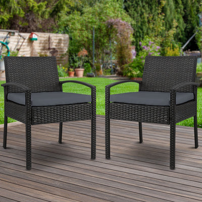 outdoor patio chairs wicker black 