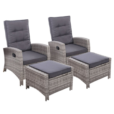 outdoor recliner chairs grey 