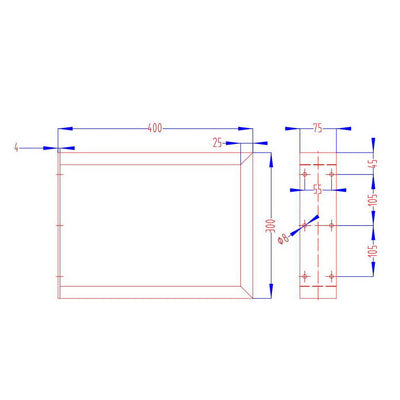 Artiss Metal Table Legs DIY Rectangular 40X30CM Set of 2