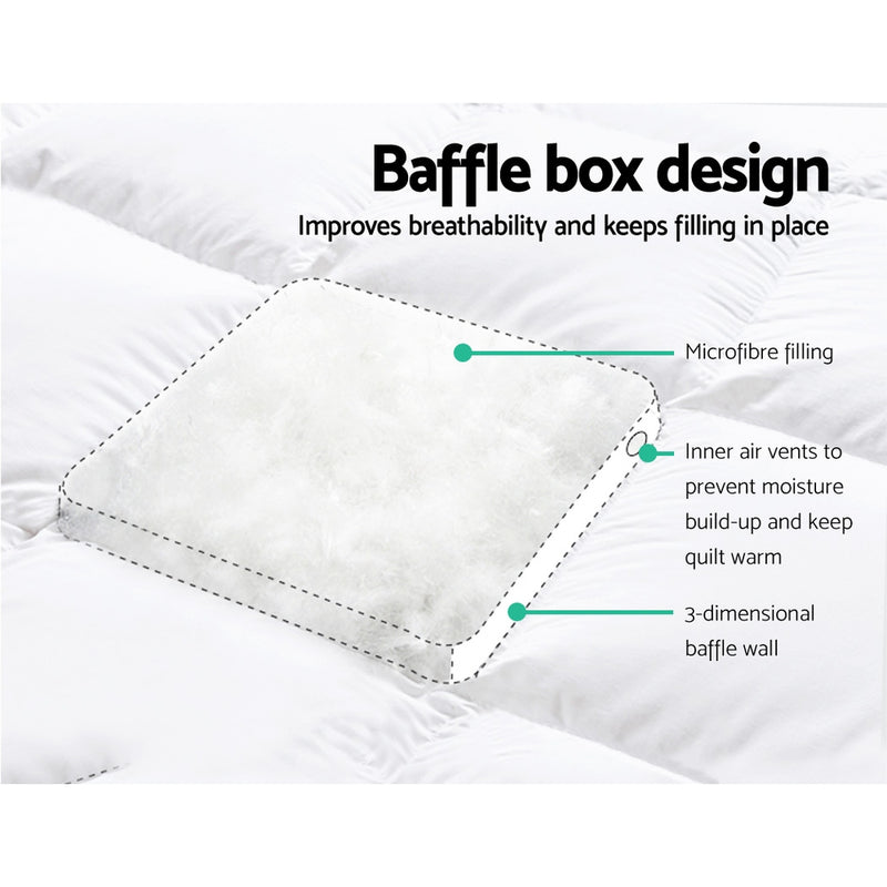 Giselle Bedding Mattress Topper Pillowtop Protector Pad Double