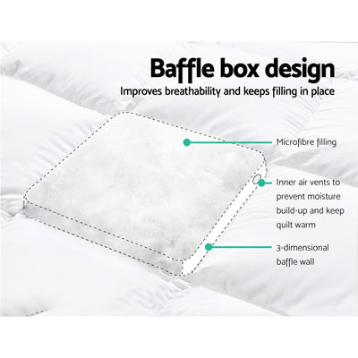 Giselle Bedding Mattress Topper Pillowtop Protector Pad Single