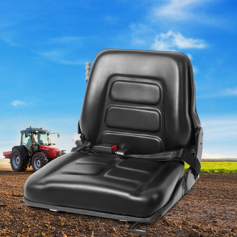 Giantz Tractor Seat Forklift Excavator Universal Backrest Truck PU Chair