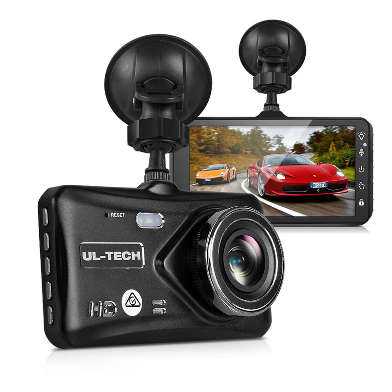 4 Inch Dual Camera Dash Camera - Black