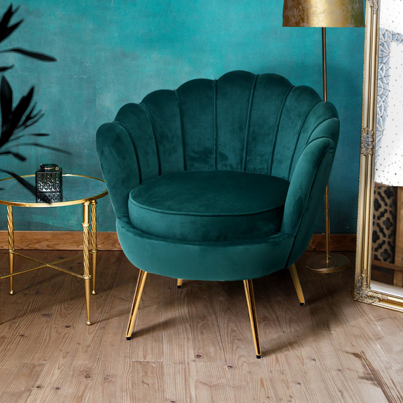 Artiss Armchair Velvet Green Callista