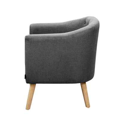 Artiss Armchair Tub Chair Grey Adora