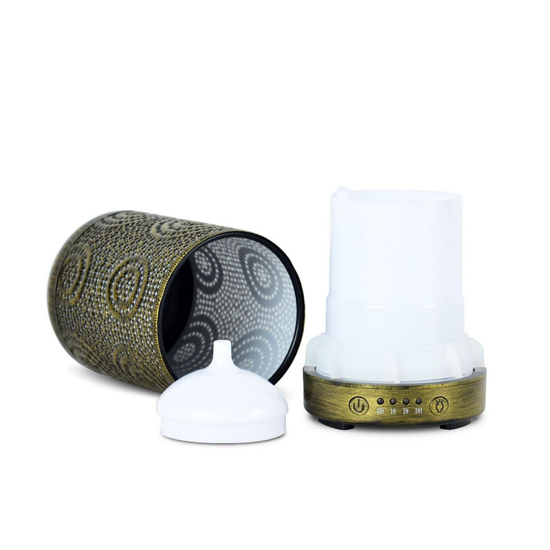 Activiva 100ml Metal Essential Oil and Aroma Diffuser-Vintage Gold