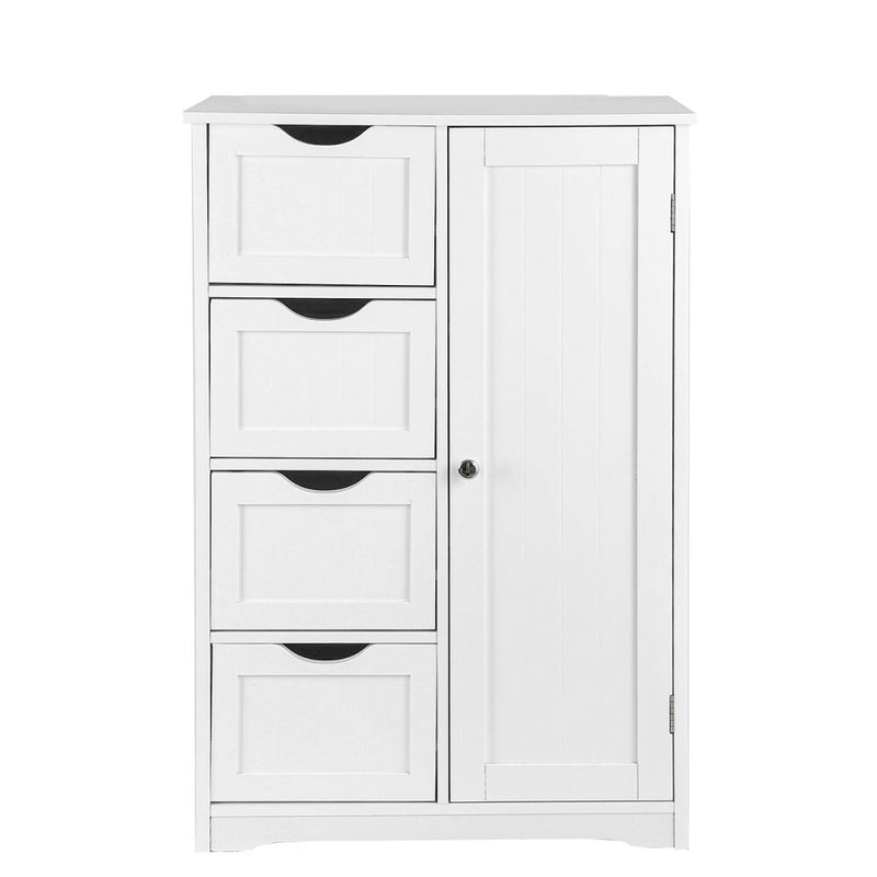 Sian Bathroom Tallboy Storage Cabinet - White