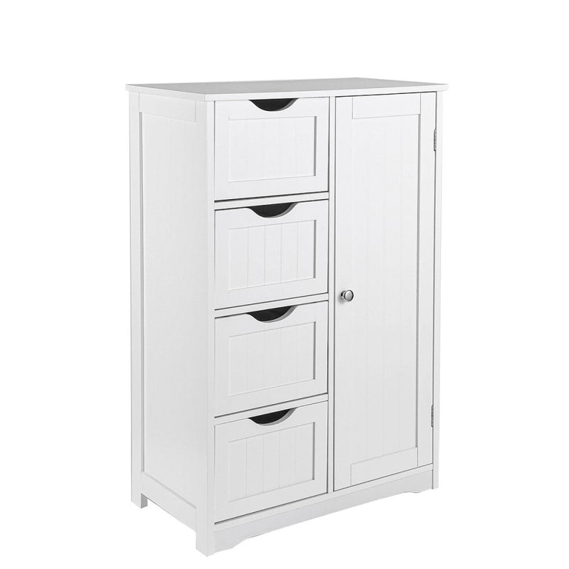 Sian Bathroom Tallboy Storage Cabinet - White