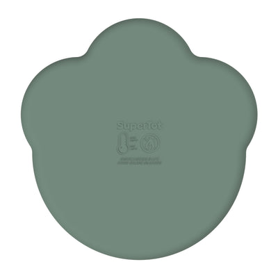 Remi Silicone Divider Plate - Olive Green
