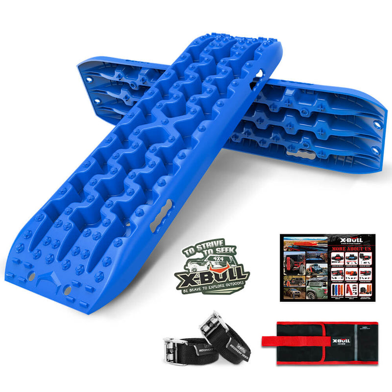 X-BULL Recovery tracks kit Boards 4WD strap mounting 4x4 Sand Snow Car GEN3.0 6pcs blue