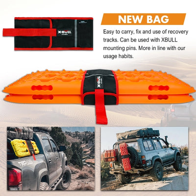 X-BULL KIT2 Recovery tracks 6pcs Board Traction Sand trucks strap mounting 4x4 Sand Snow Car Red