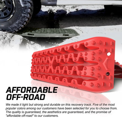 X-BULL Recovery tracks Sand tracks 2pcs 10T Sand / Snow / Mud 4WD Gen 3.0 - Red