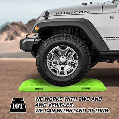 X-BULL Recovery tracks Sand tracks 2pcs Sand / Snow / Mud 10T 4WD Gen 3.0 - Green