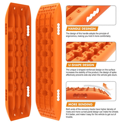 X-BULL Recovery Tracks Sand Track Mud Snow 10T 2 Pairs 4PC 4WD 4X4 Gen 2.0 Orange