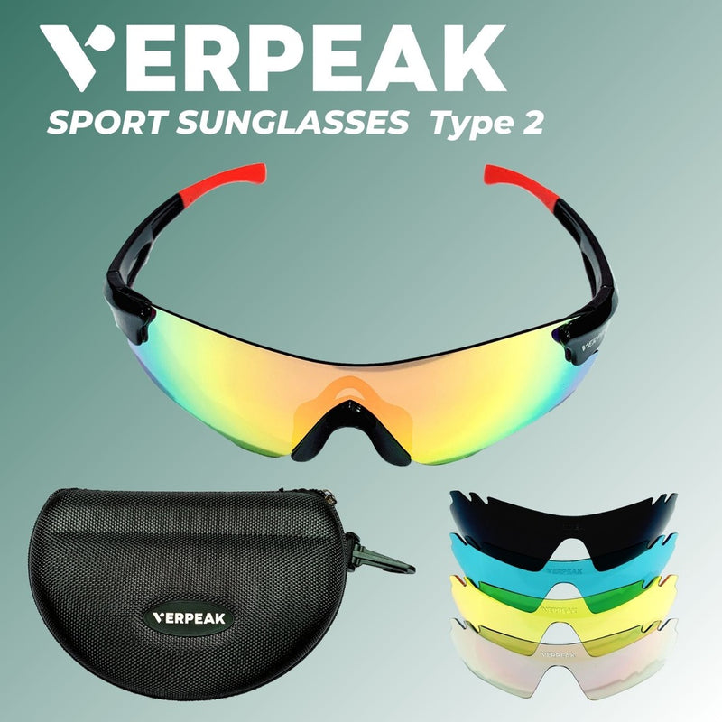 Verpeak Sport Sunglasses Black frame