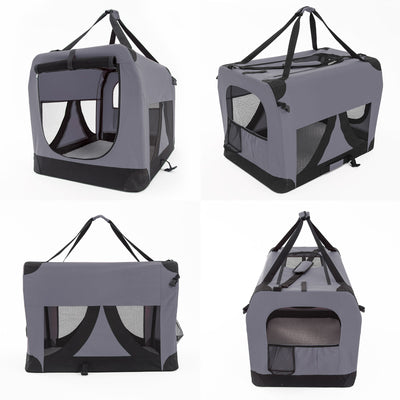 Paw Mate Grey Portable Soft Dog Cage Crate Carrier XXXL