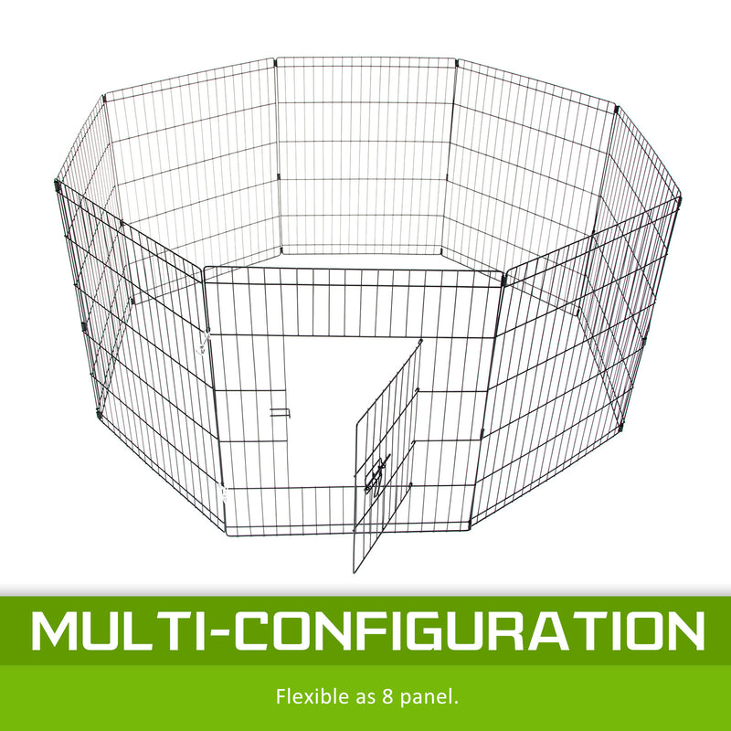 Pet Playpen Foldable Dog Cage 8 Panel 24in