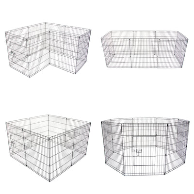 Paw Mate Pet Playpen 8 Panel 30in Foldable Dog Exercise Enclosure Fence Cage