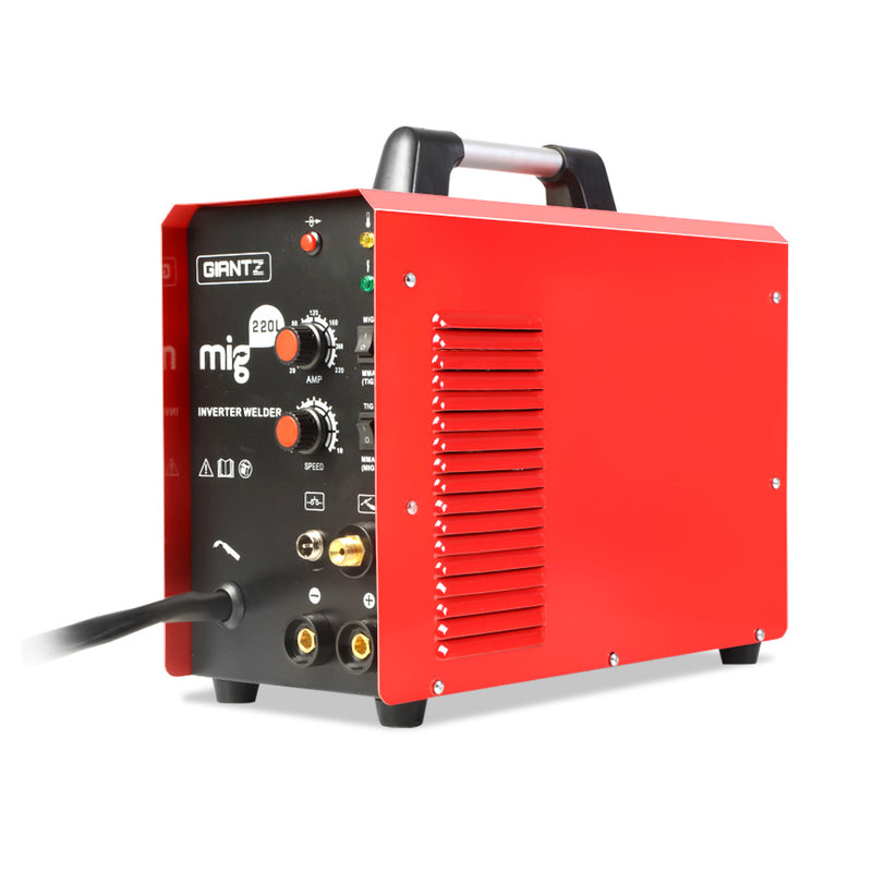 Giantz 220 Amp Inverter Welder MMA MIG DC Gas Gasless Welding Machine Portable