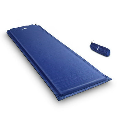 single self inflating mattress - blue