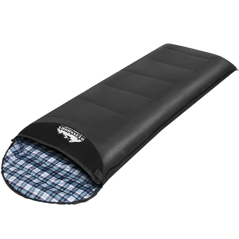 single sleeping bag grey thermal camping 