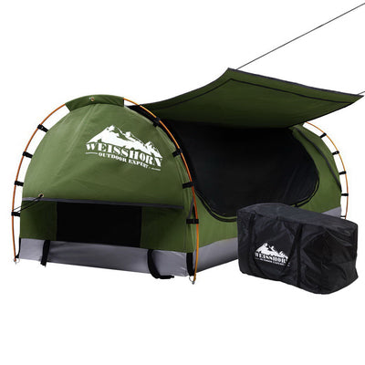 king swag canvas camping tent green 