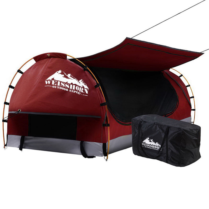 king single camping swag tent red with mattress