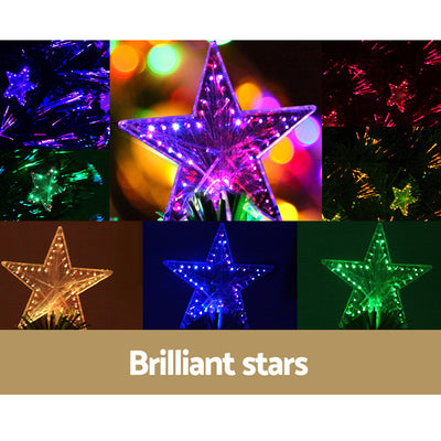 Jingle Jollys 1.5m Christmas Tree Optic Fibre LED Xmas tree Multi Colour