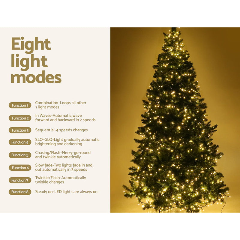 Jingle Jollys Christmas Tree 2.1m Xmas Tree Decorations 1134 LEDs 8 Light Mode