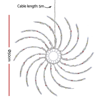 Jingle Jollys Christmas Lights 50cm Spin 128 LED� Decorations